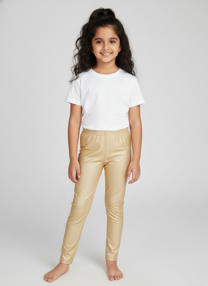 Gold Metallic Leggings