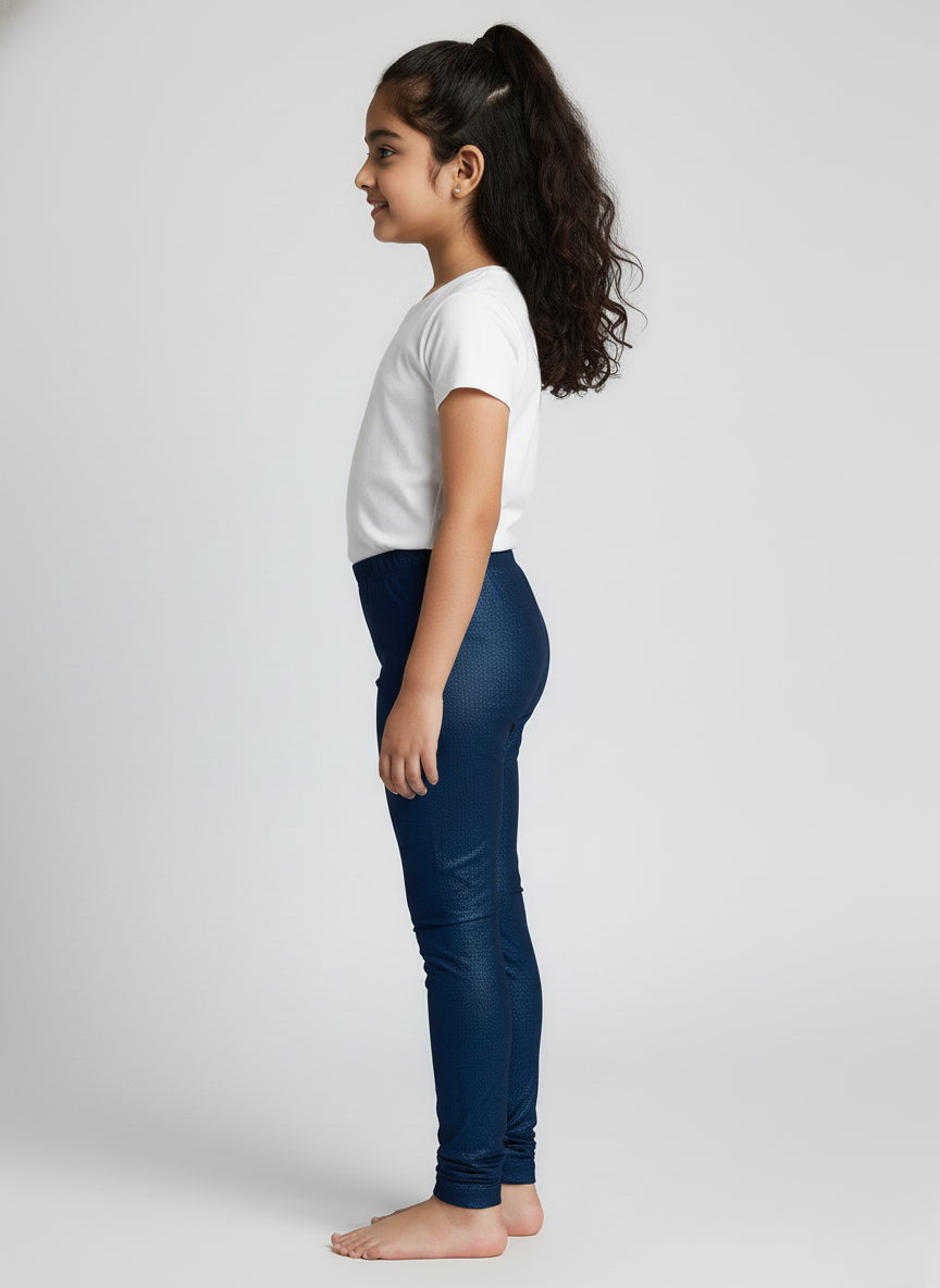 Blue Metallic Leggings