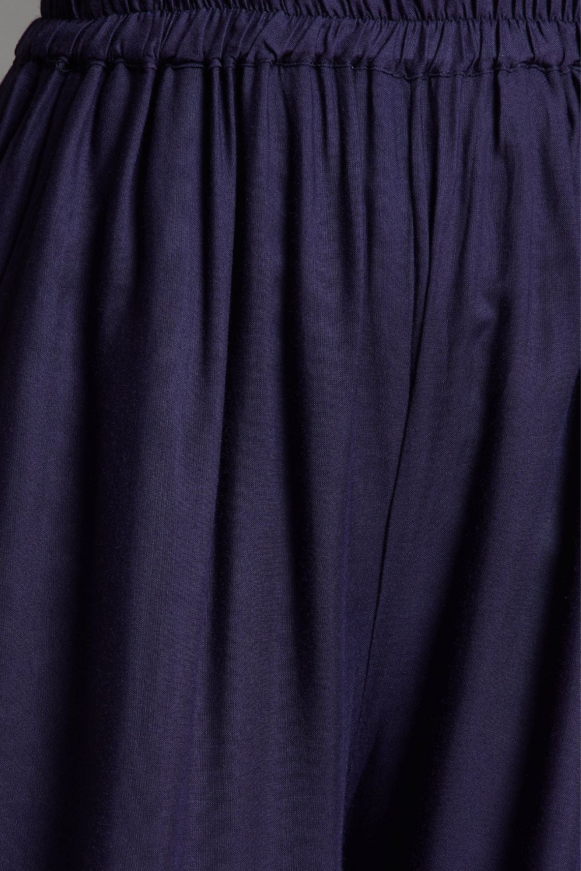 Navy Blue Embroidery Palazzo