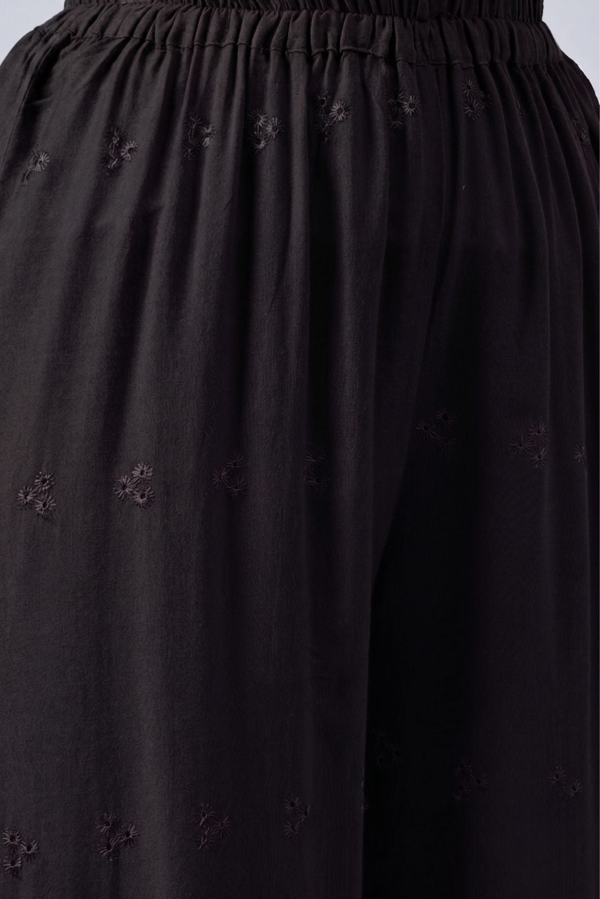 Black Chikankari Palazzos
