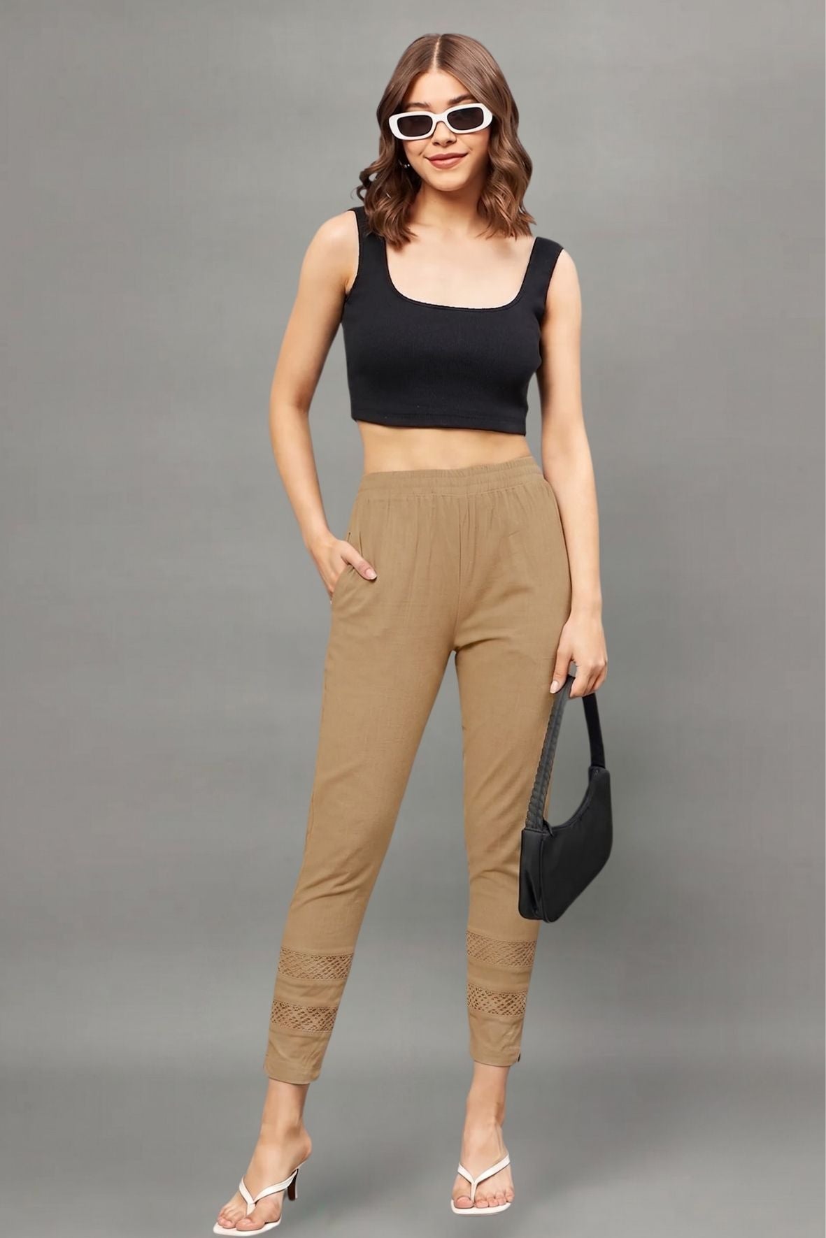 Brown Double Lace Pants