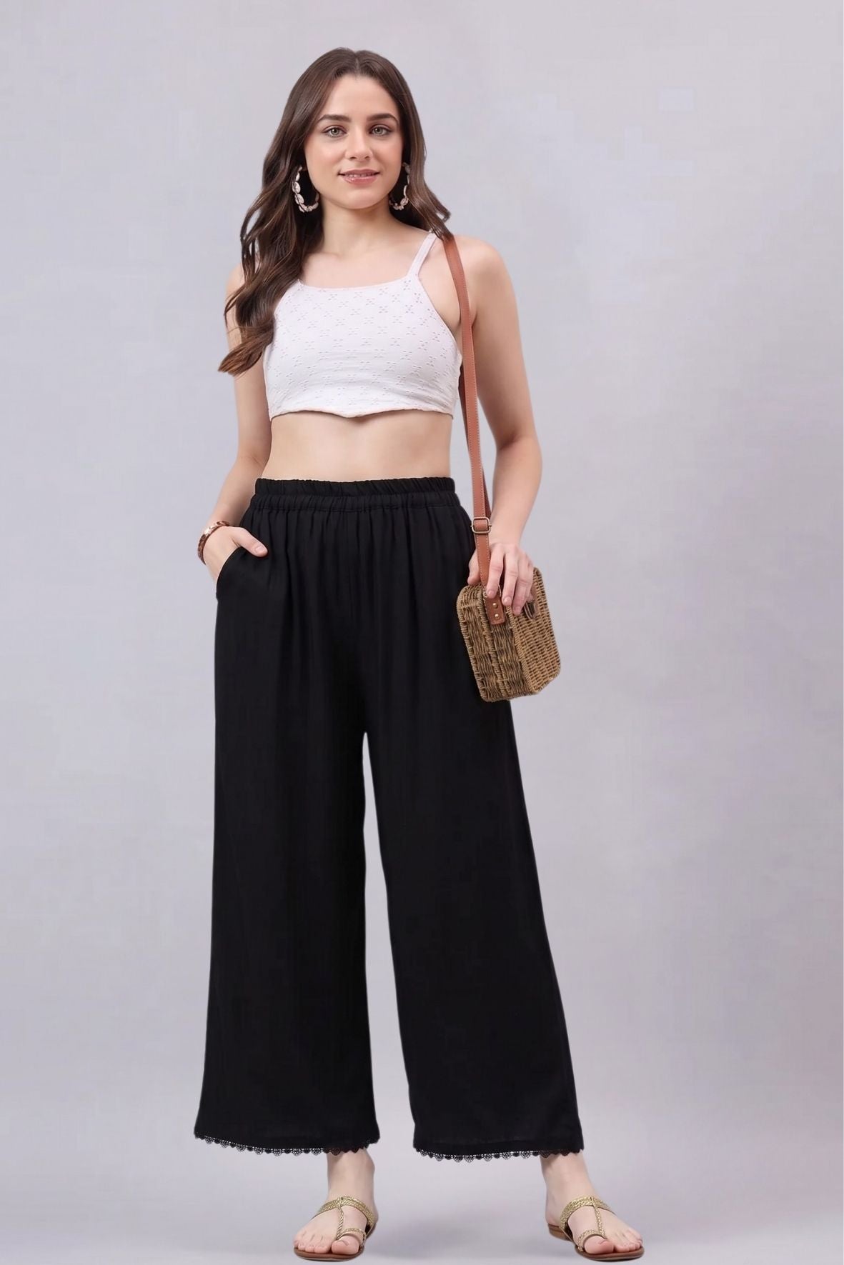 Black Lace Palazzos