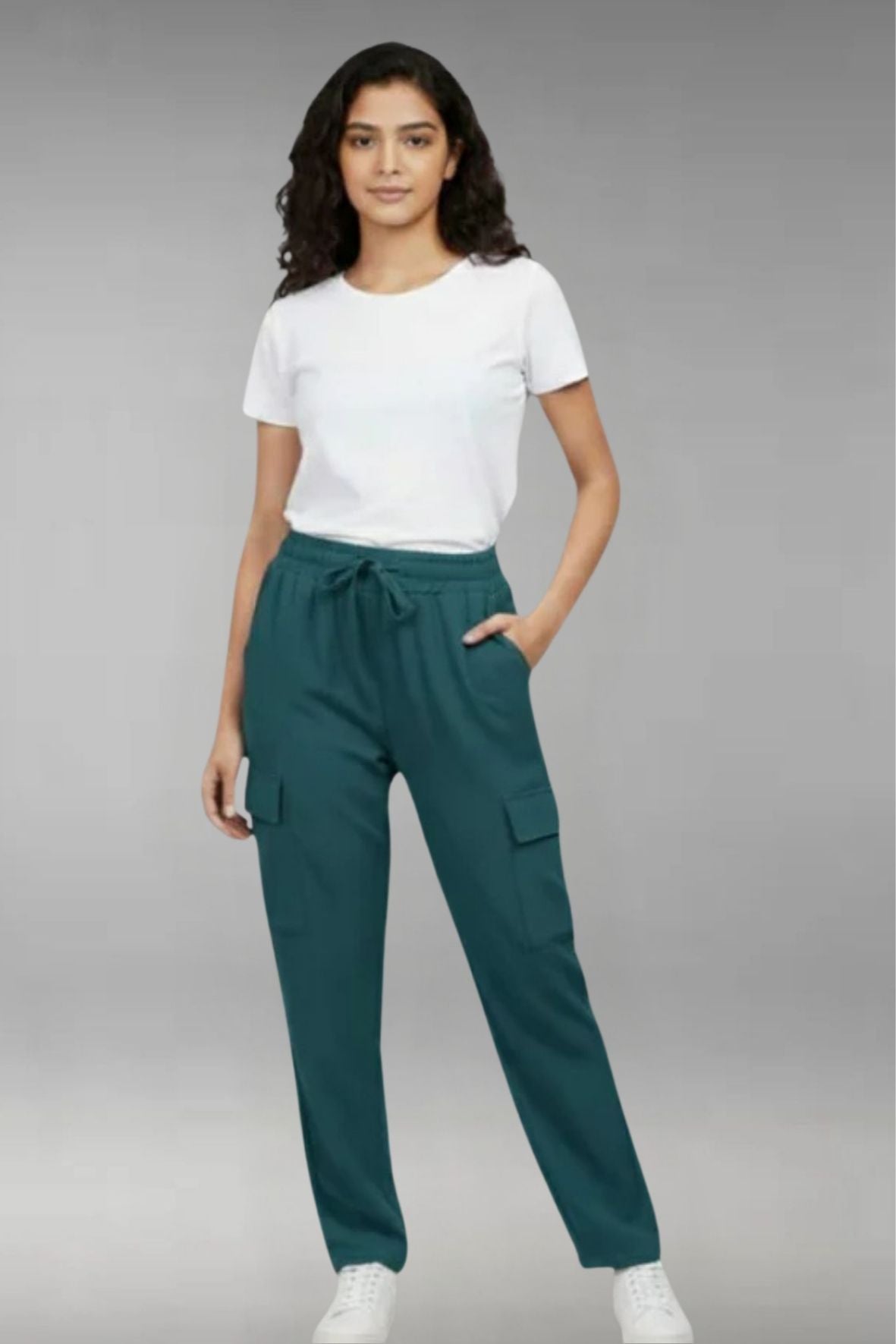 Women’s Bottle Green Cargo Pants