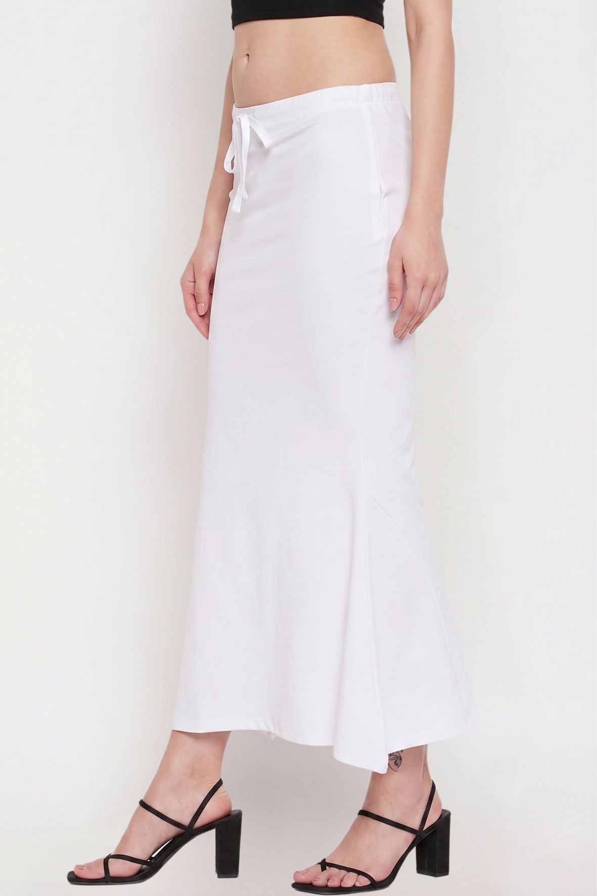 White Petticoat Saree Shapewear Inskirt