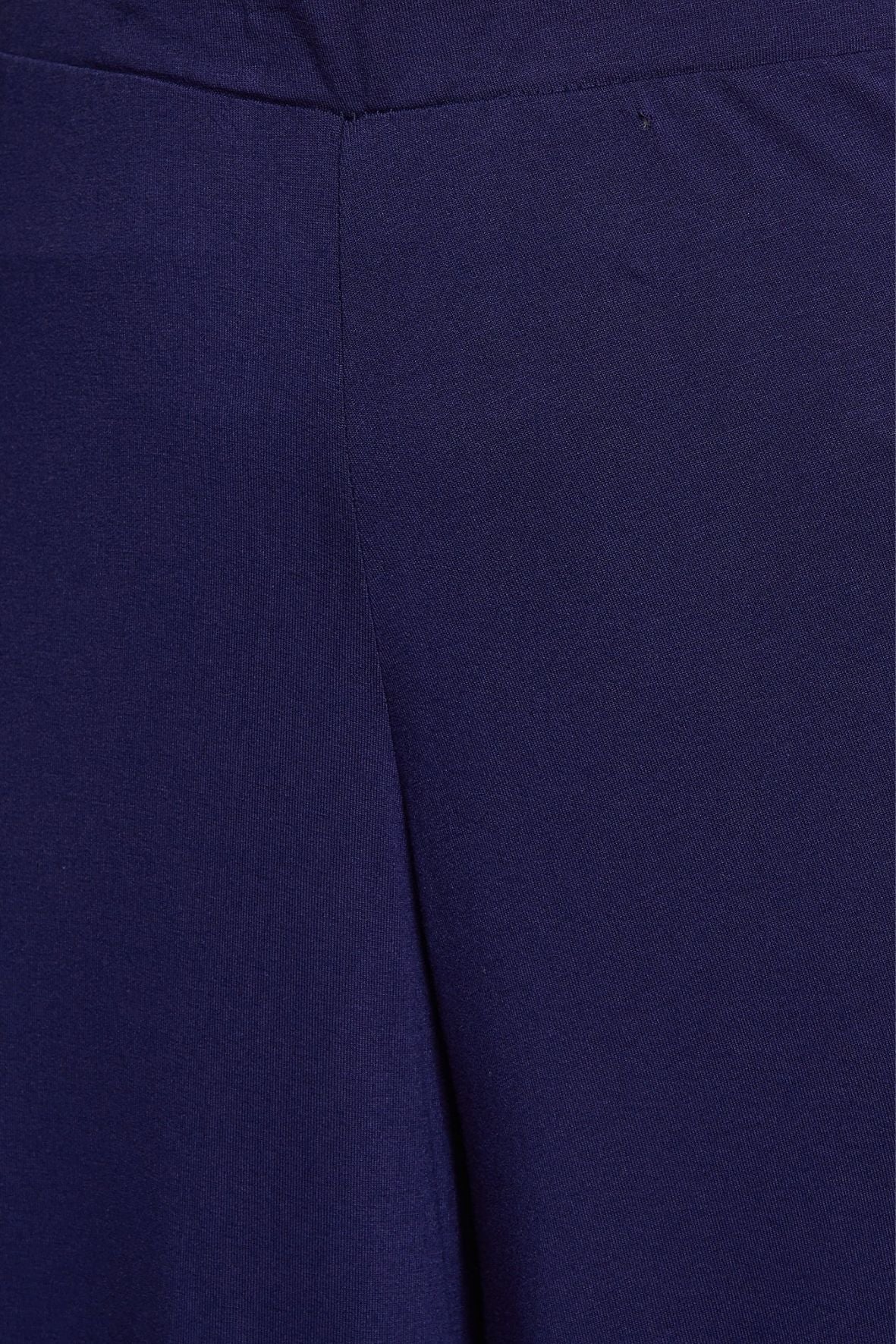 Navy Blue Plain Viscose Palazzo