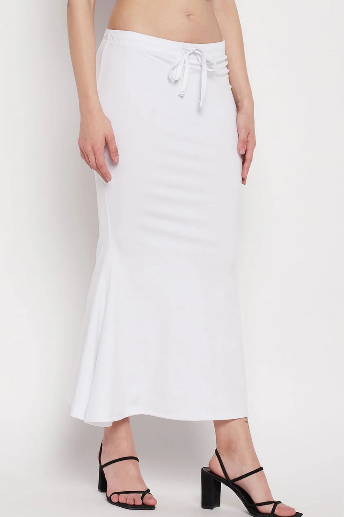White Petticoat Saree Shapewear Inskirt