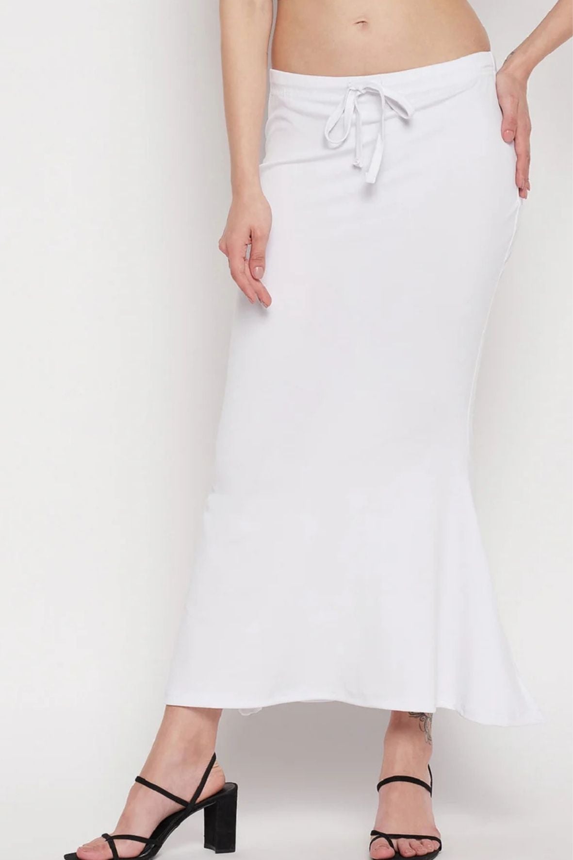 White Petticoat Saree Shapewear Inskirt