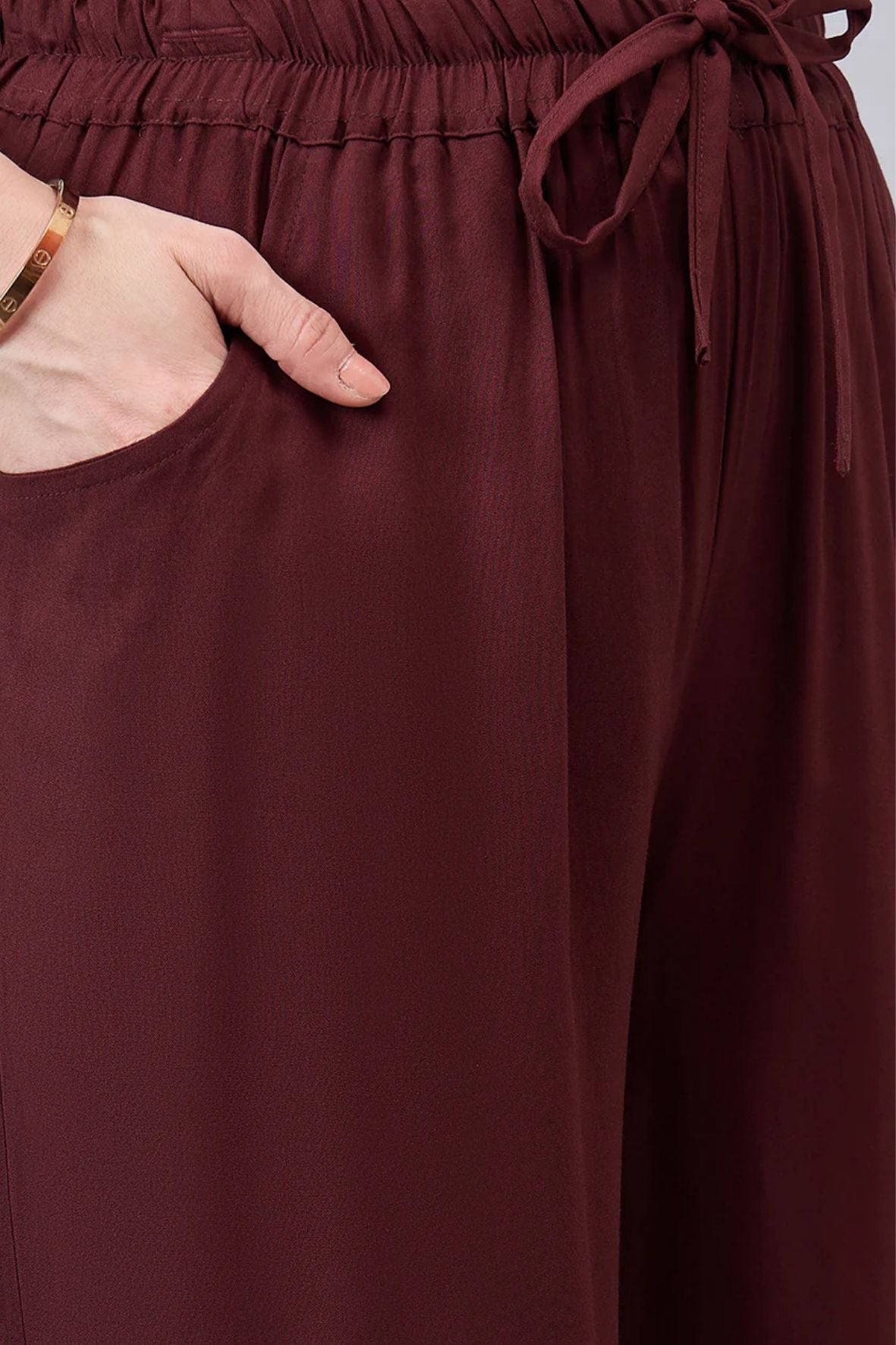 Brown Lace Palazzos