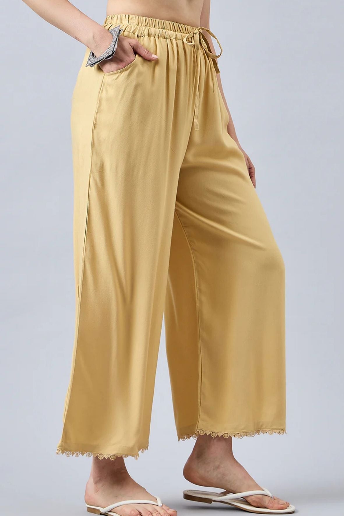Gold Lace Palazzos