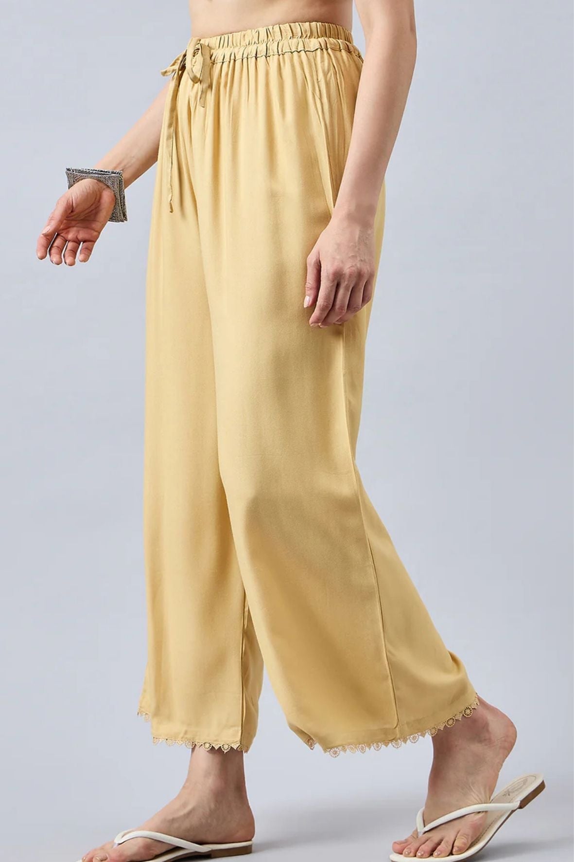 Gold Lace Palazzos