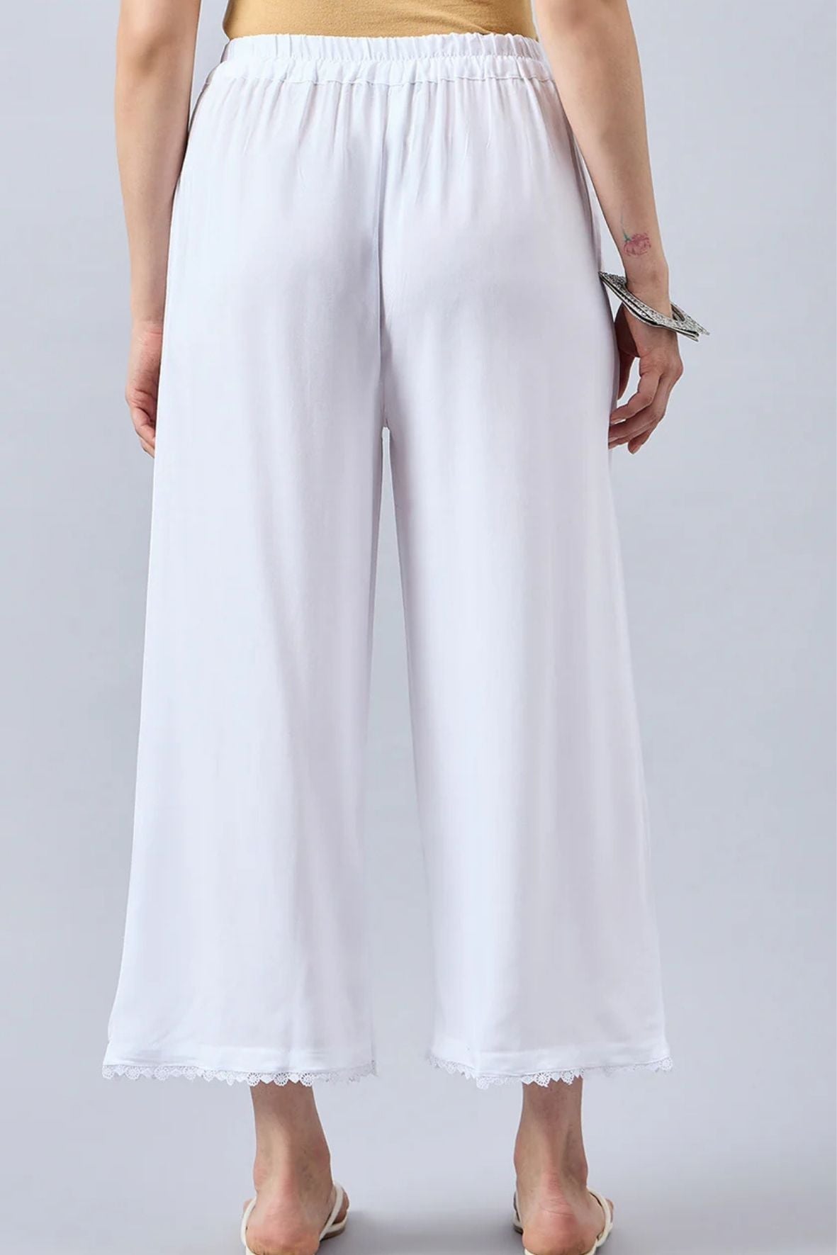White Lace Palazzos