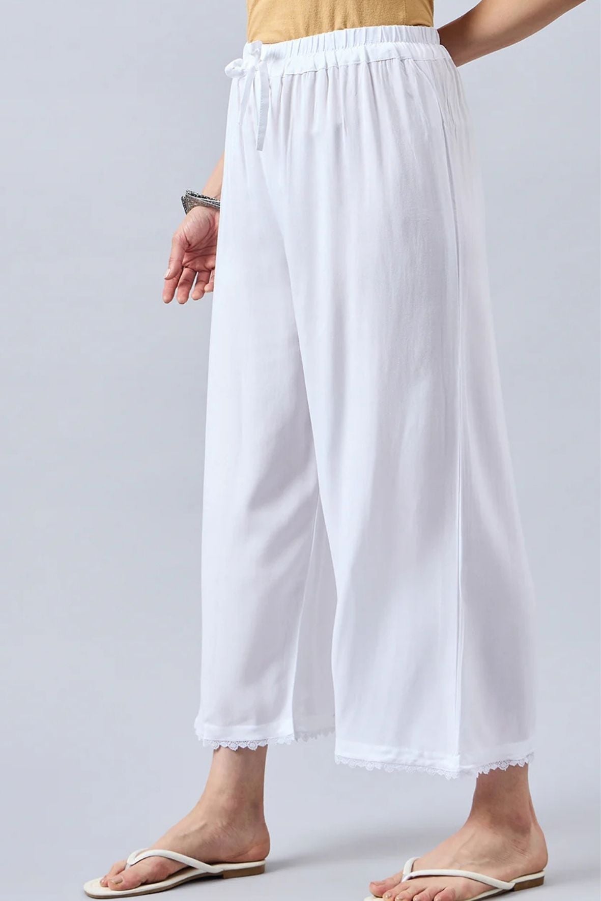 White Lace Palazzos