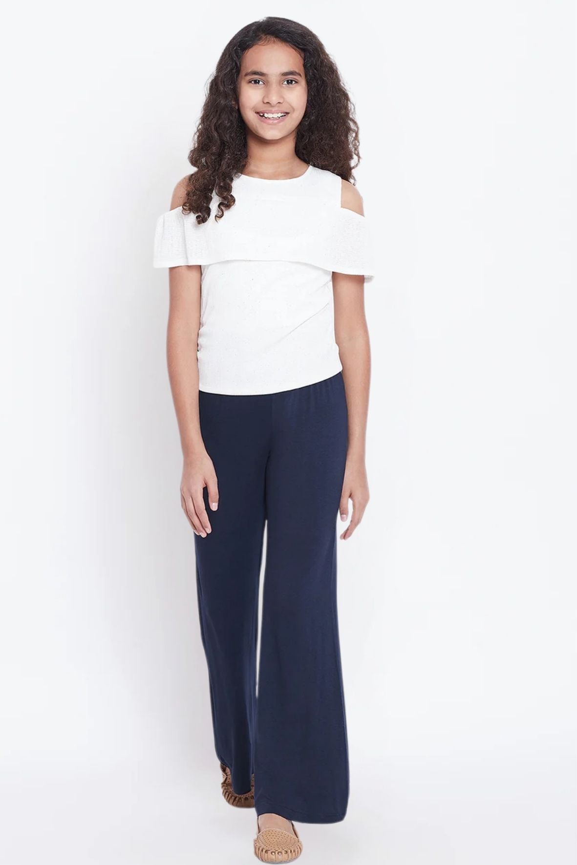 Navy Blue Viscose Palazzo