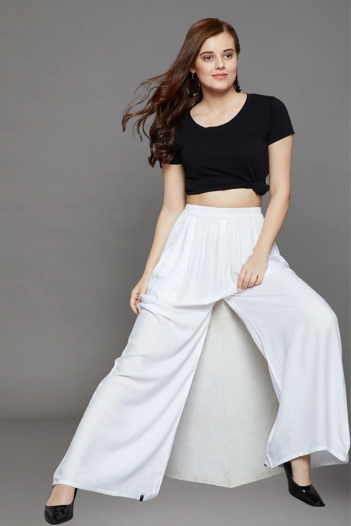 White Plain Rayon Palazzo