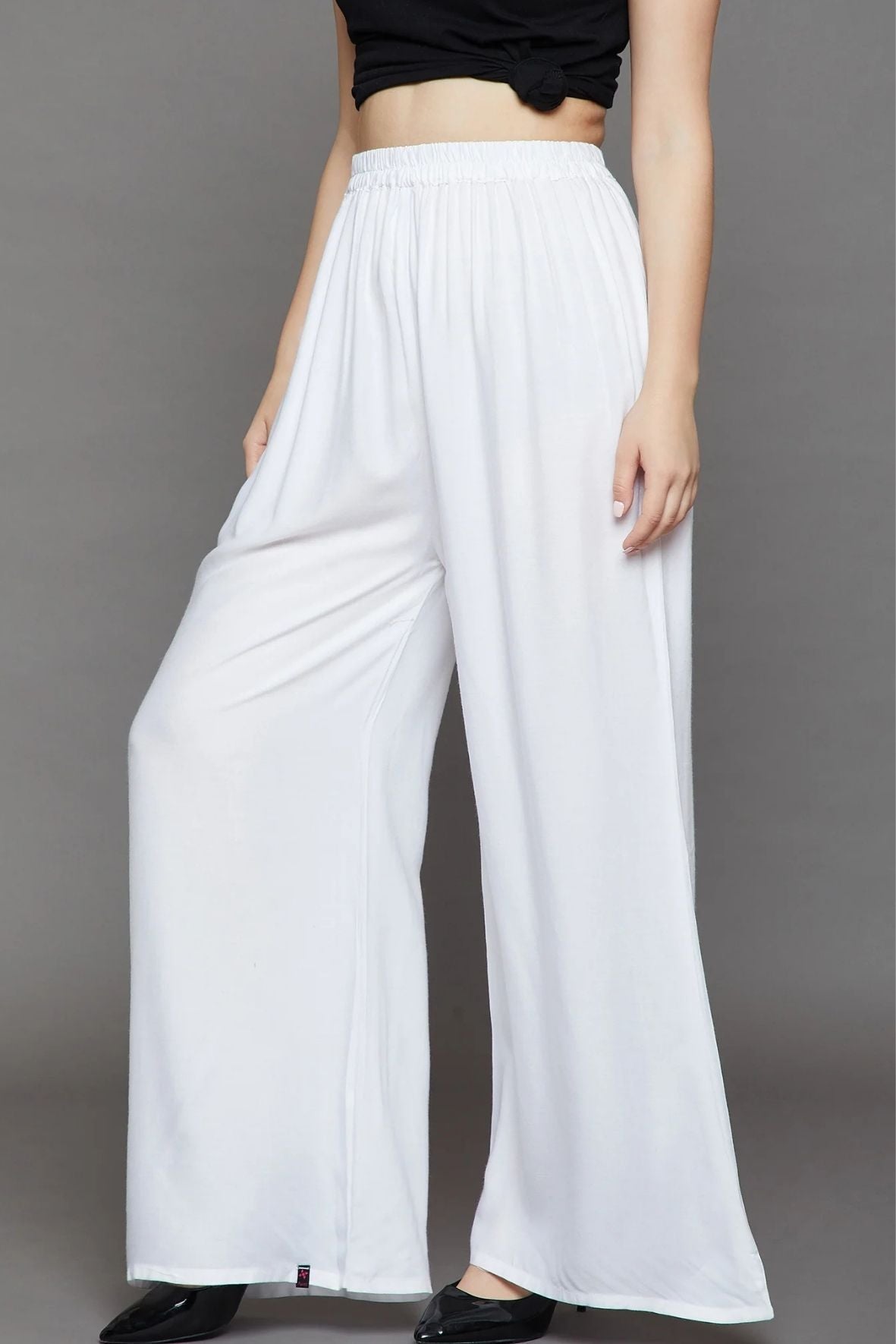 White Plain Rayon Palazzo