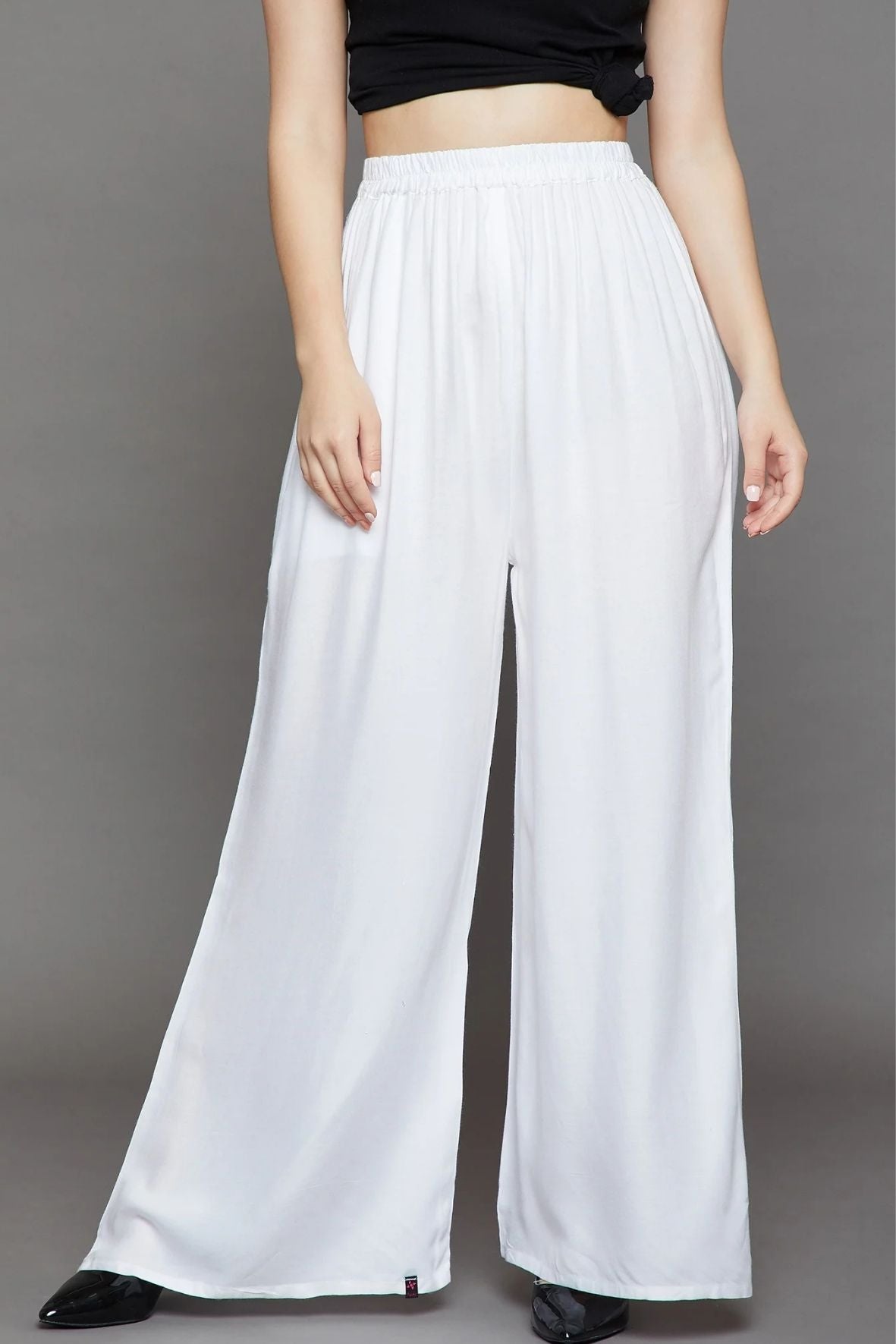 White Plain Rayon Palazzo