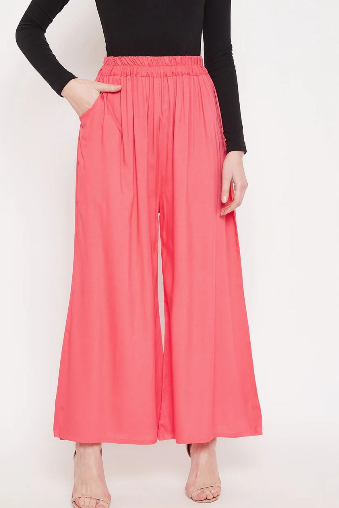 Peach Rayon Palazzo