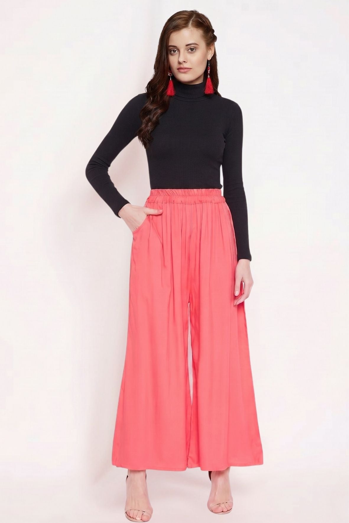 Peach Rayon Palazzo