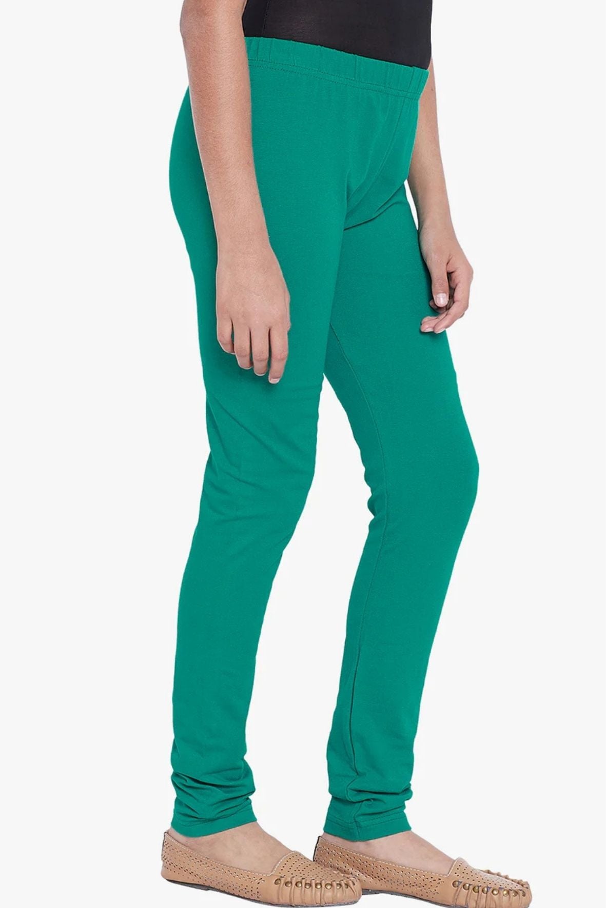 Rama Green Colour Leggings