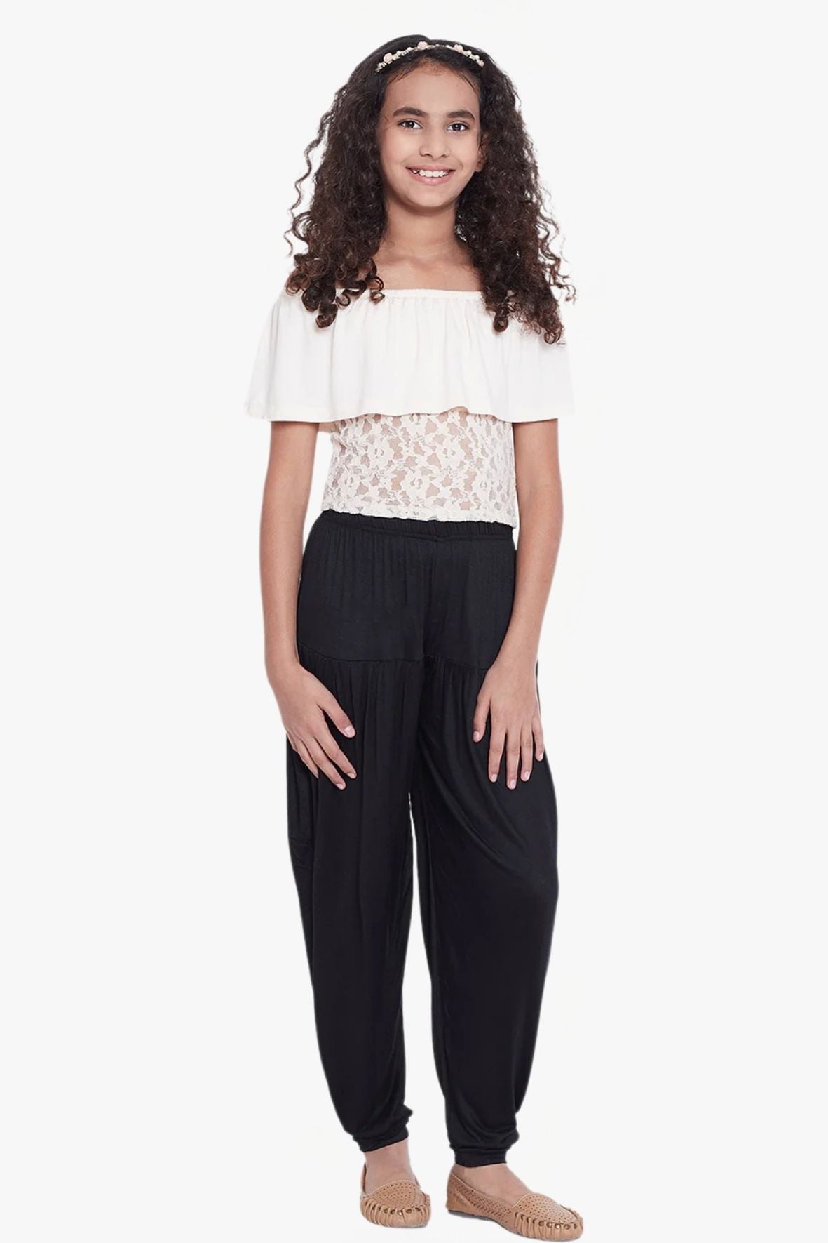 Black Viscose Dhoti Pants