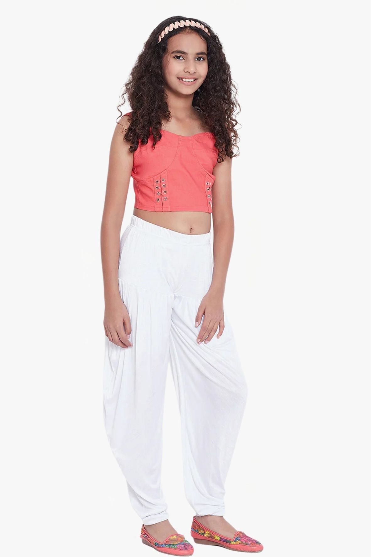 White Viscose Dhoti Pants