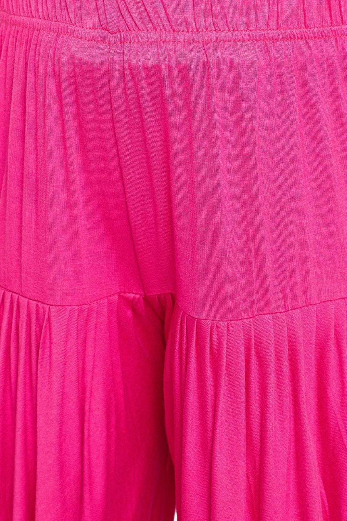 Dark Pink Viscose Dhoti Pants