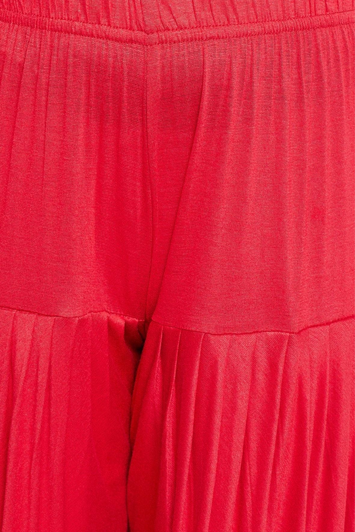 Red Viscose Dhoti Pants