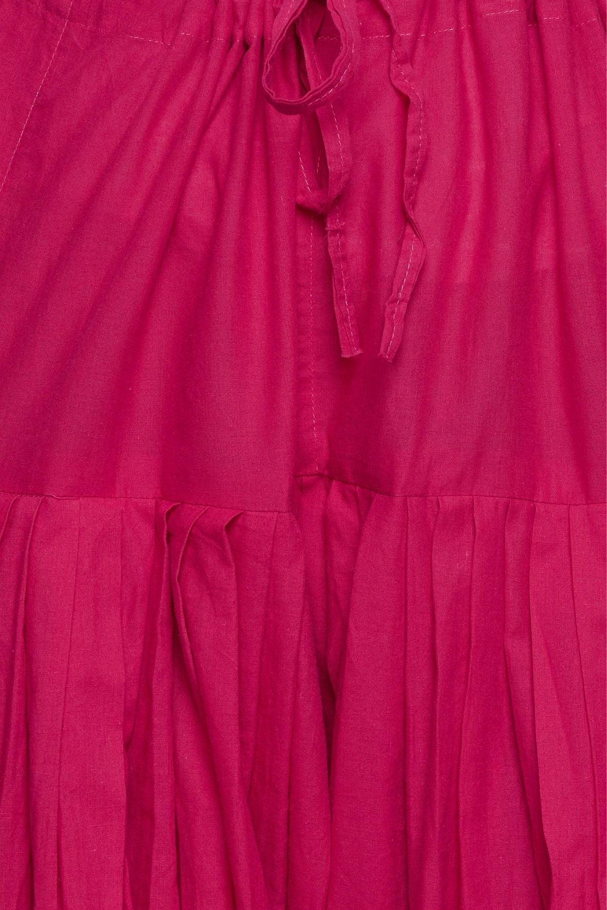 Rani Pink Cotton Plain Patiala with Dupatta