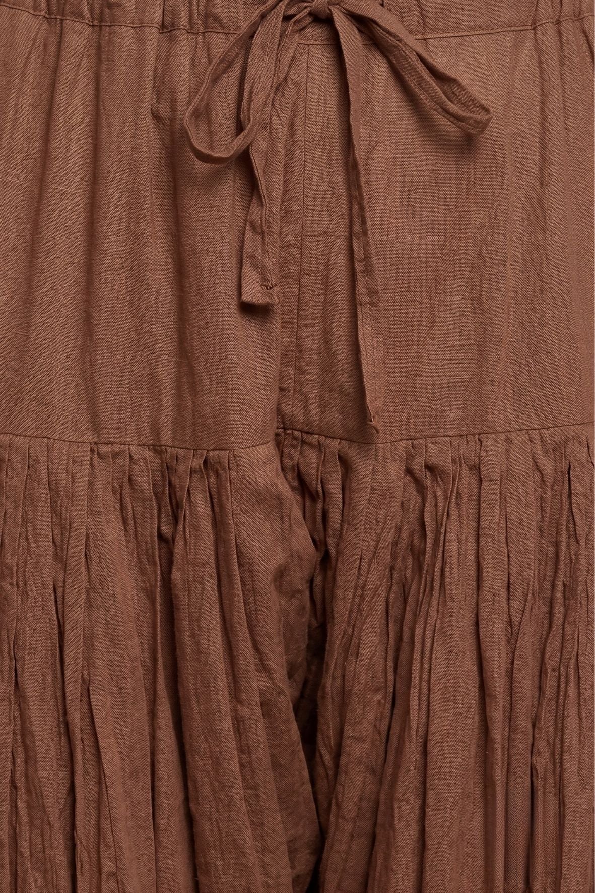 Brown Cotton Plain Patiala with Dupatta