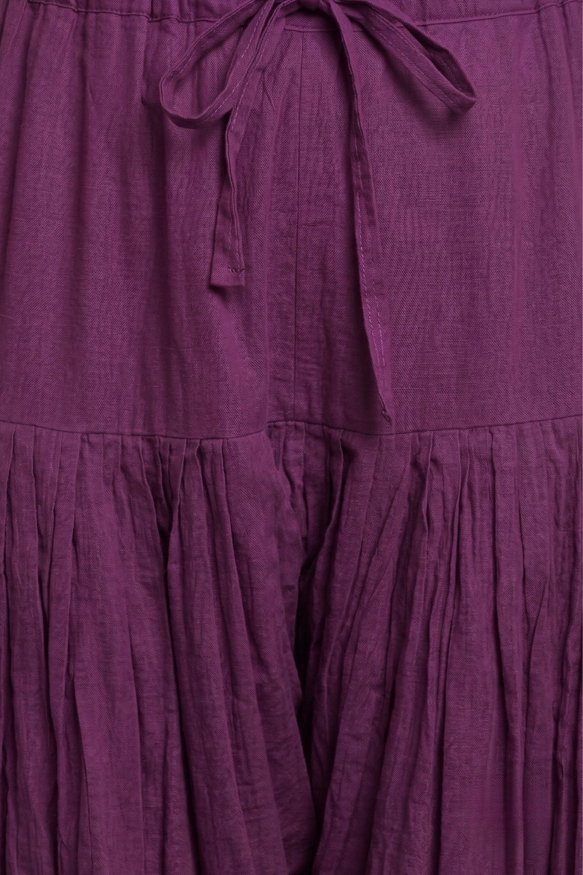 Wine Purple Plain Cotton Patiala with Dupatta