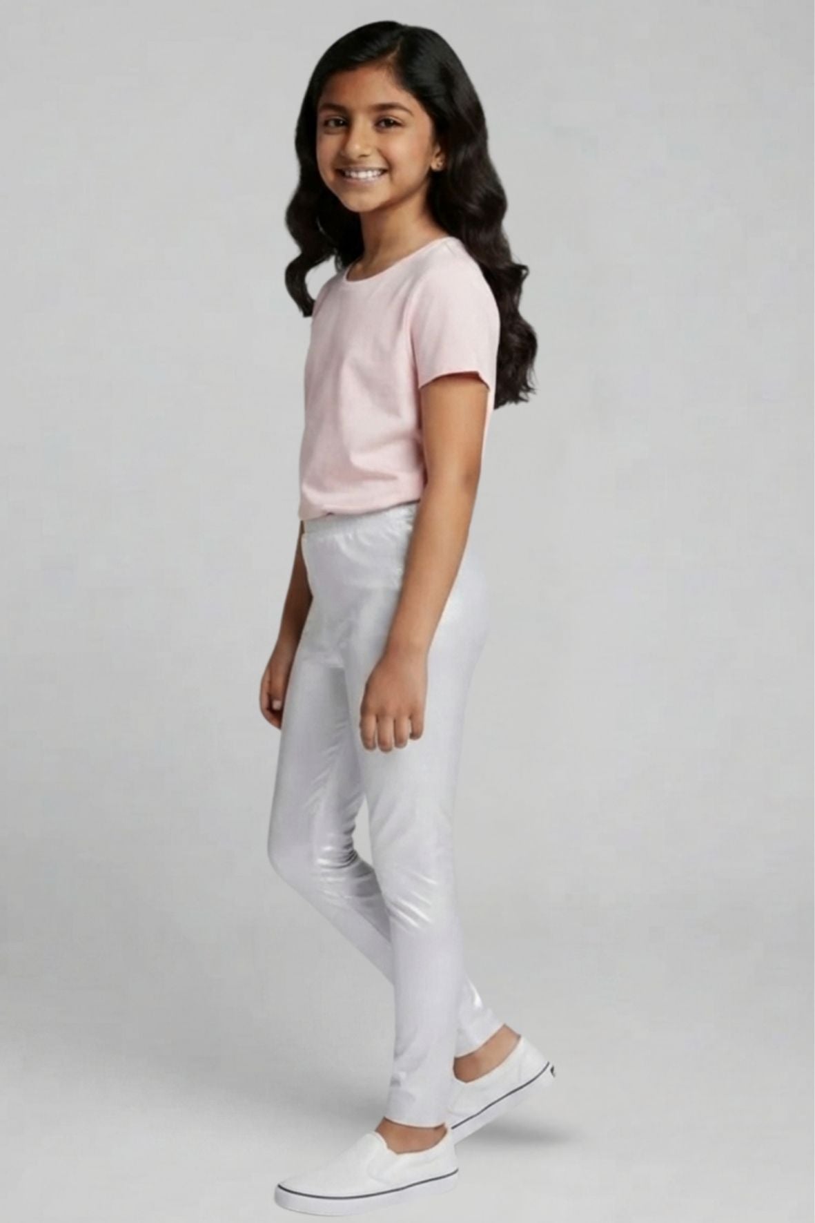 White Shimmer Leggings