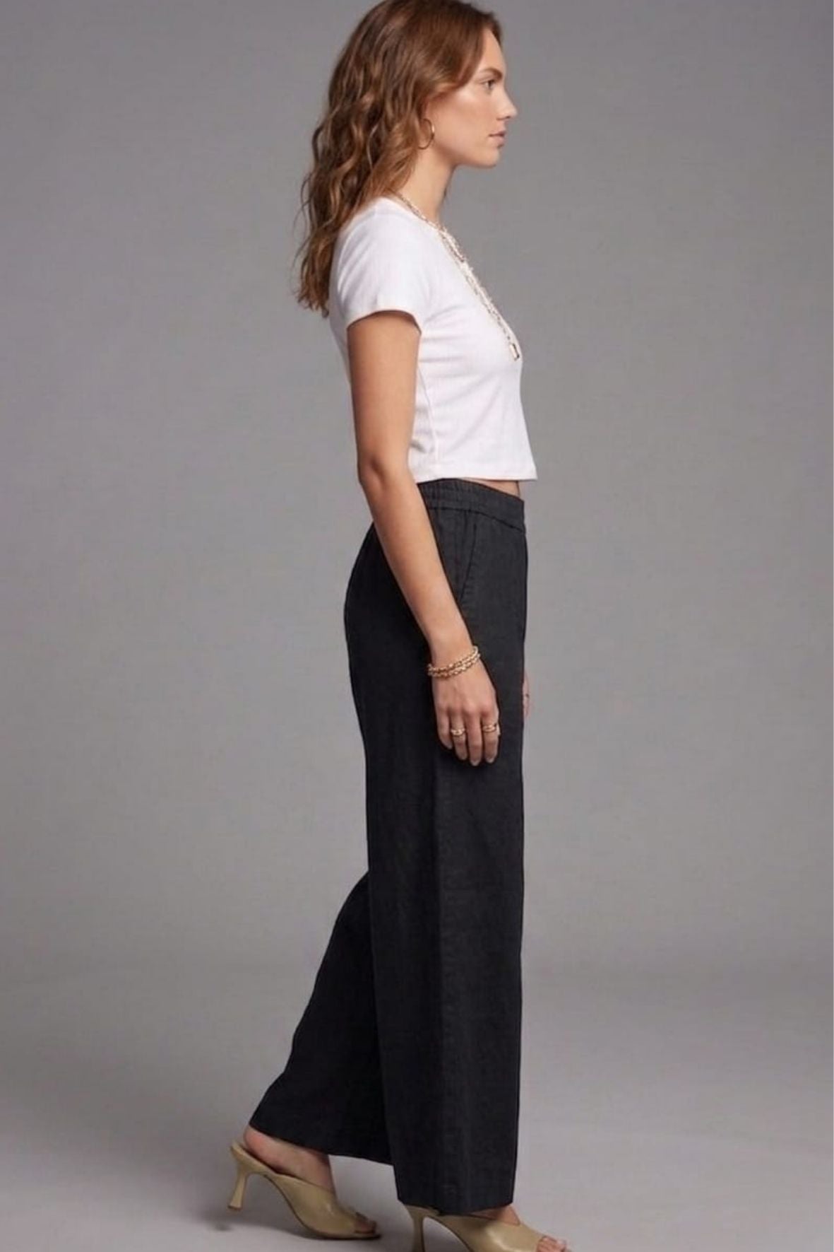 Black Denim Palazzo