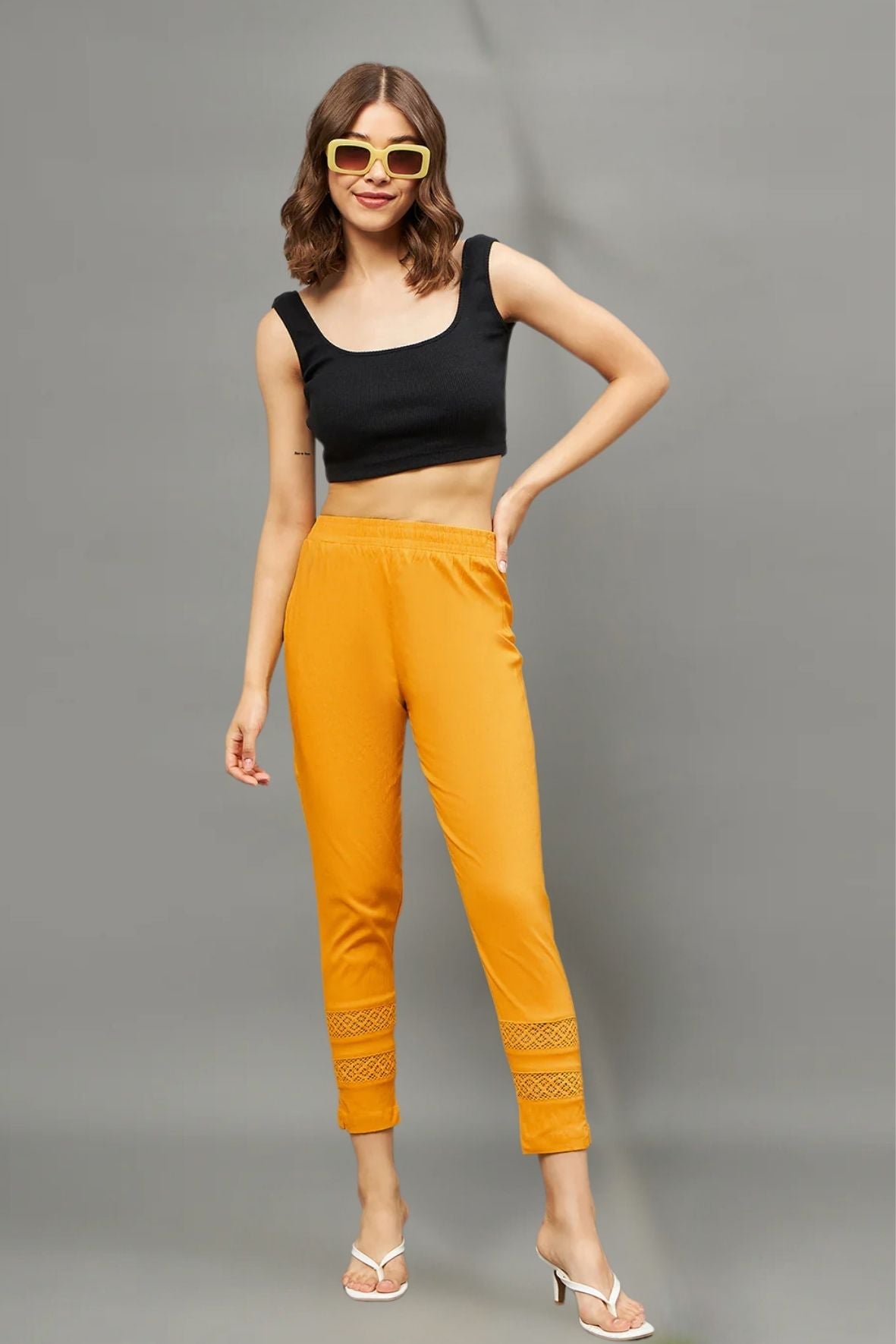 Mustard Double Lace Pants