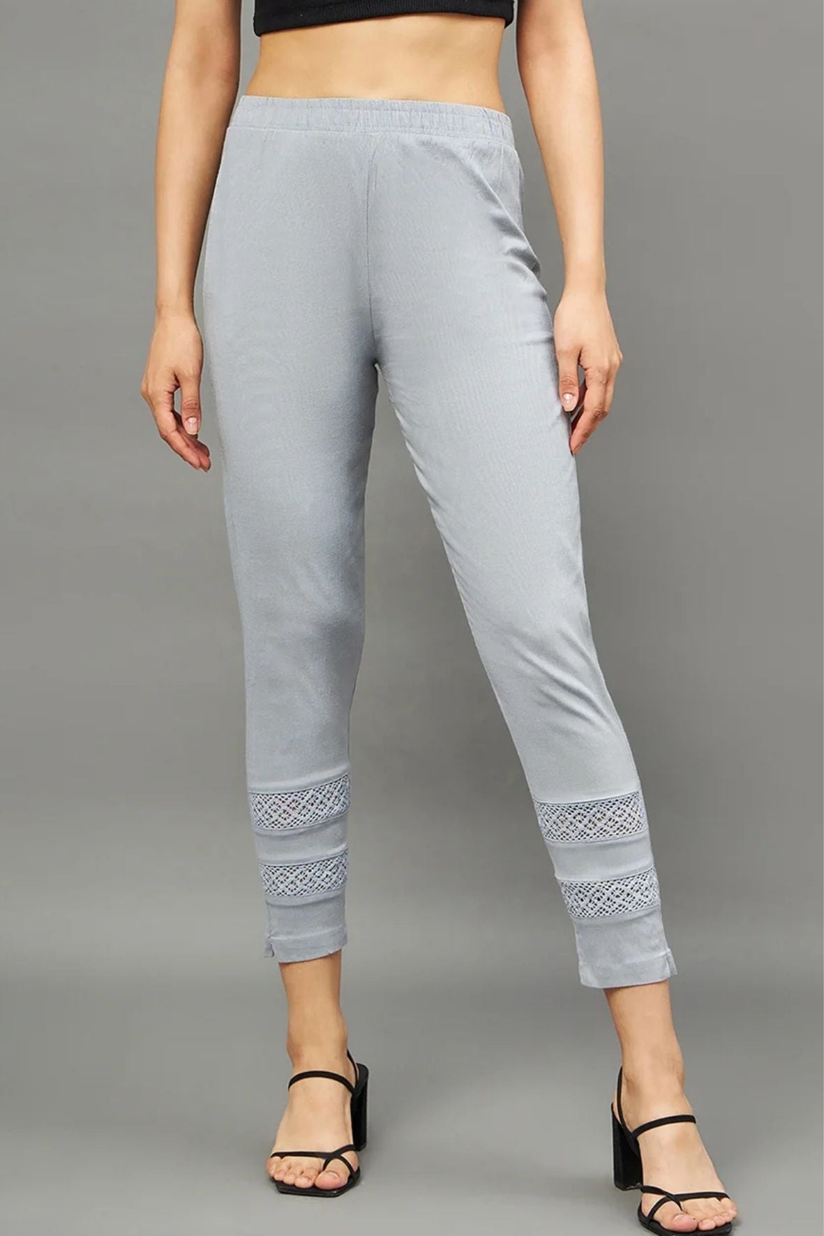 Light Grey Double Lace Pants