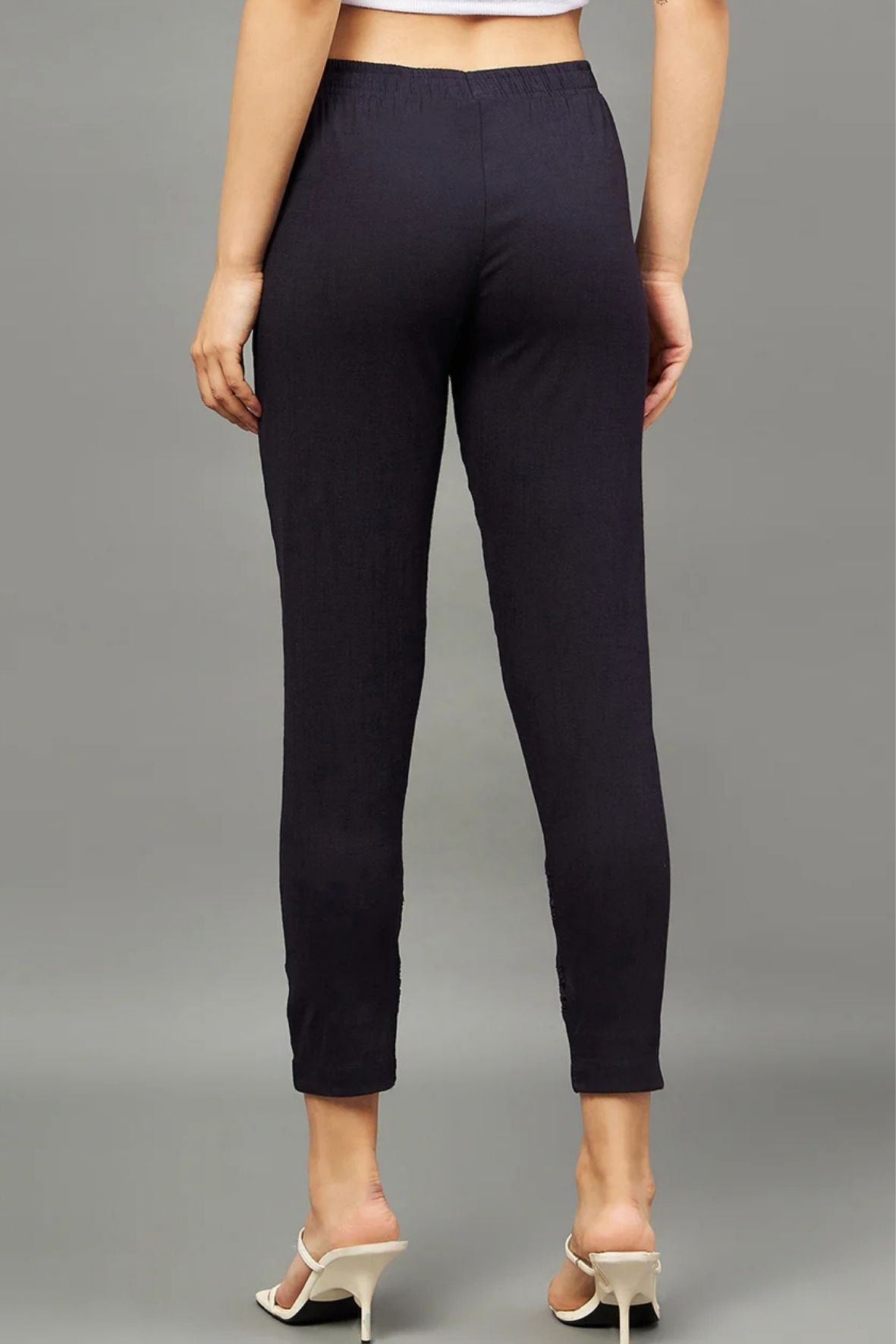 Navy Blue Double Lace Pants