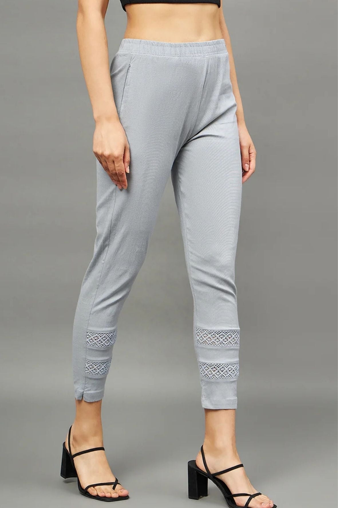 Light Grey Double Lace Pants