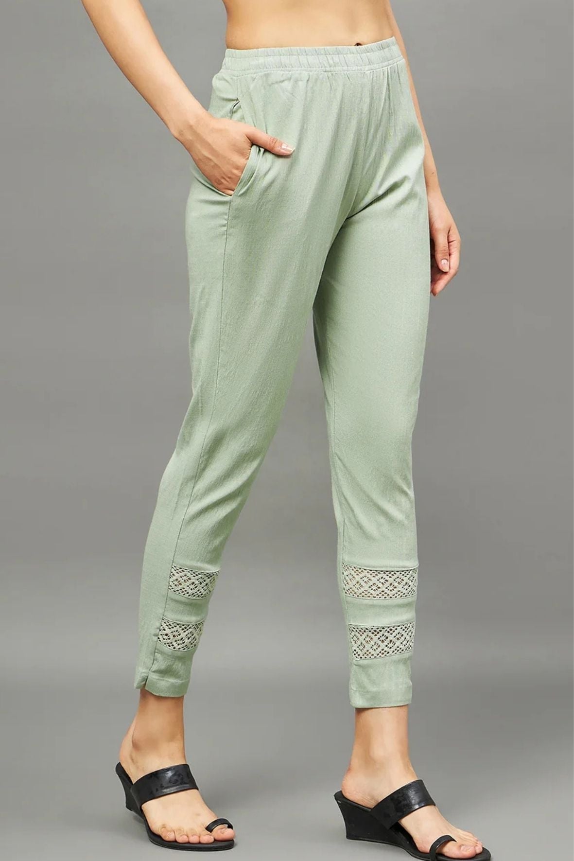 Pista Green Double Lace Pants