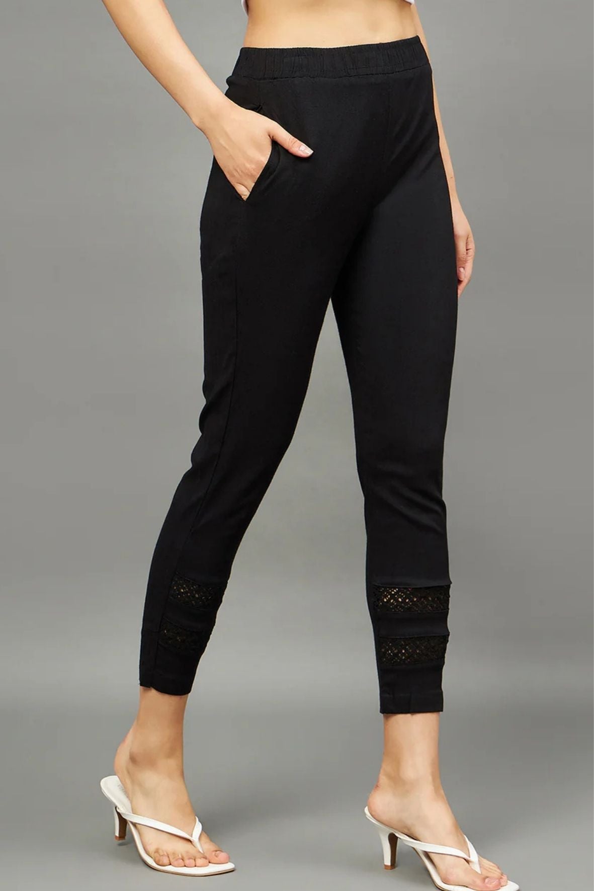 Black Double Lace Pants