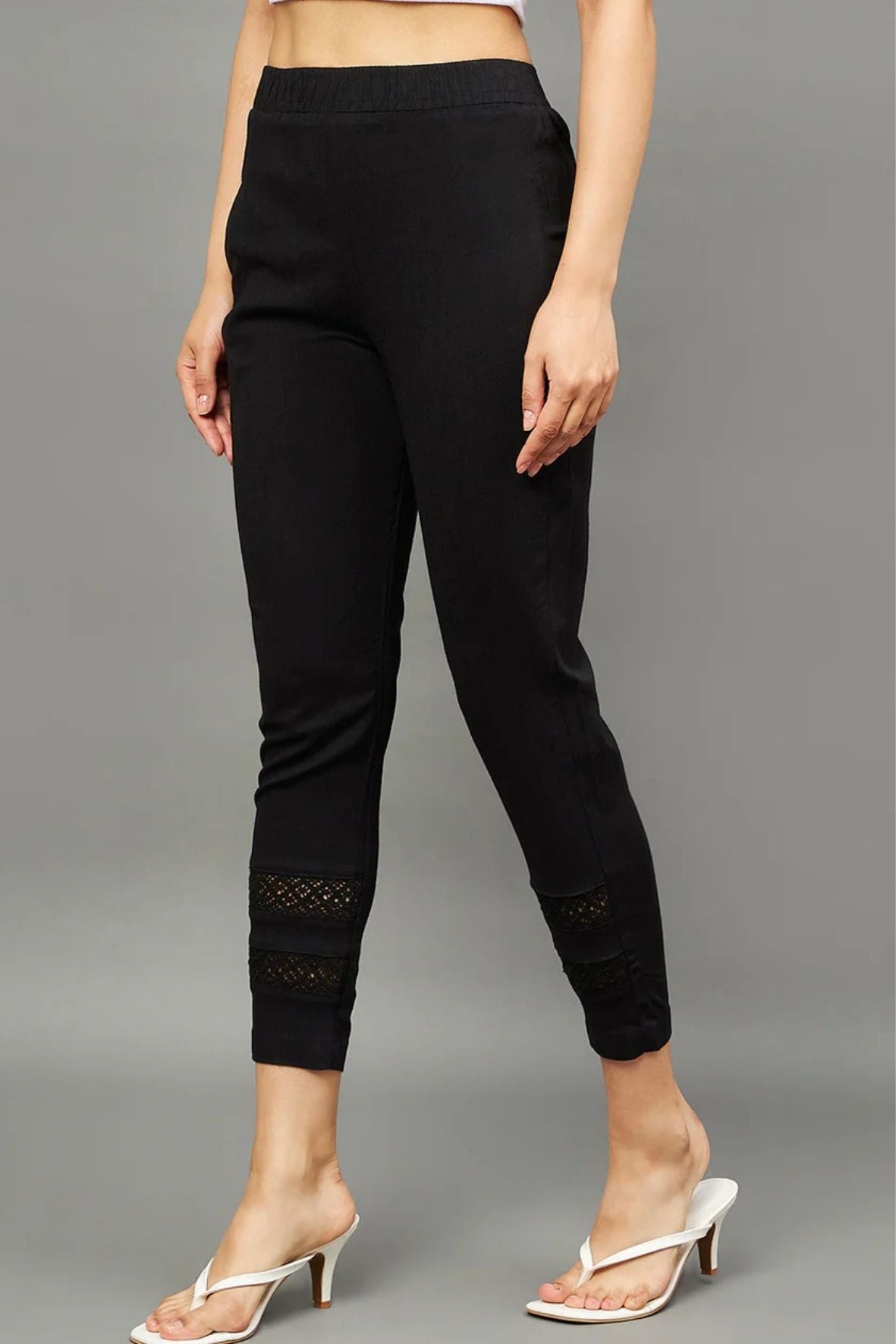 Black Double Lace Pants