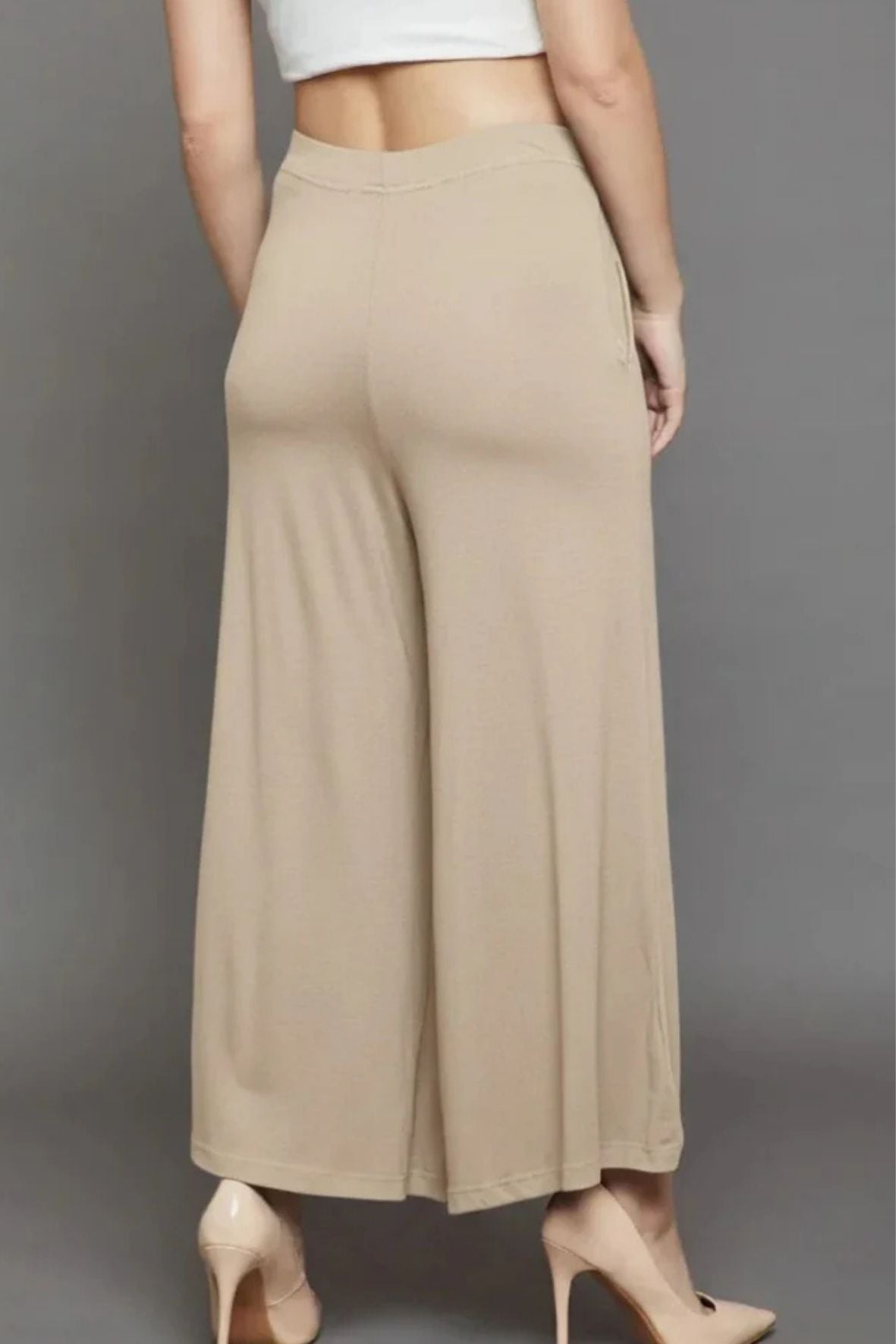 Skin Plain Viscose Palazzo