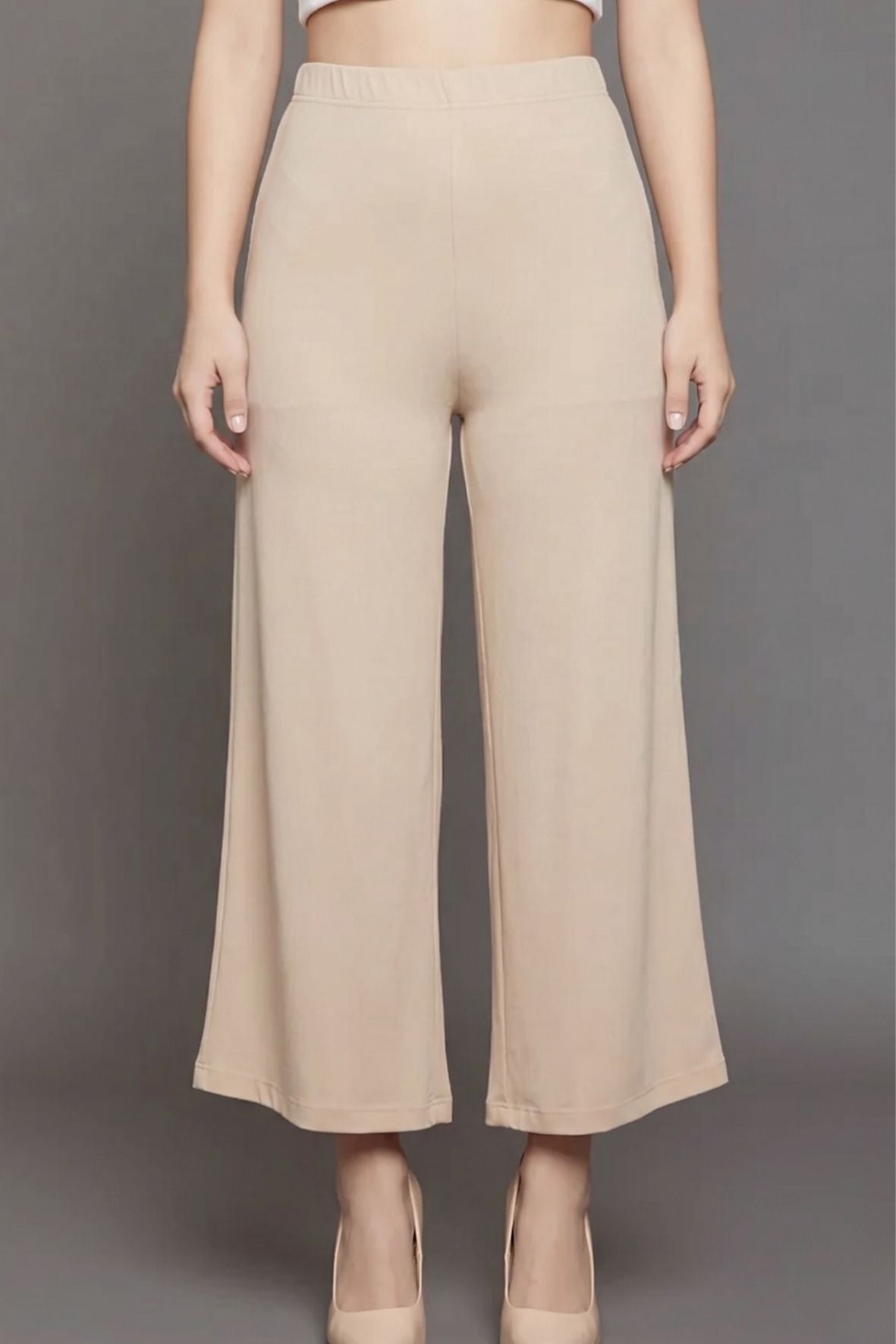 Skin Plain Viscose Palazzo