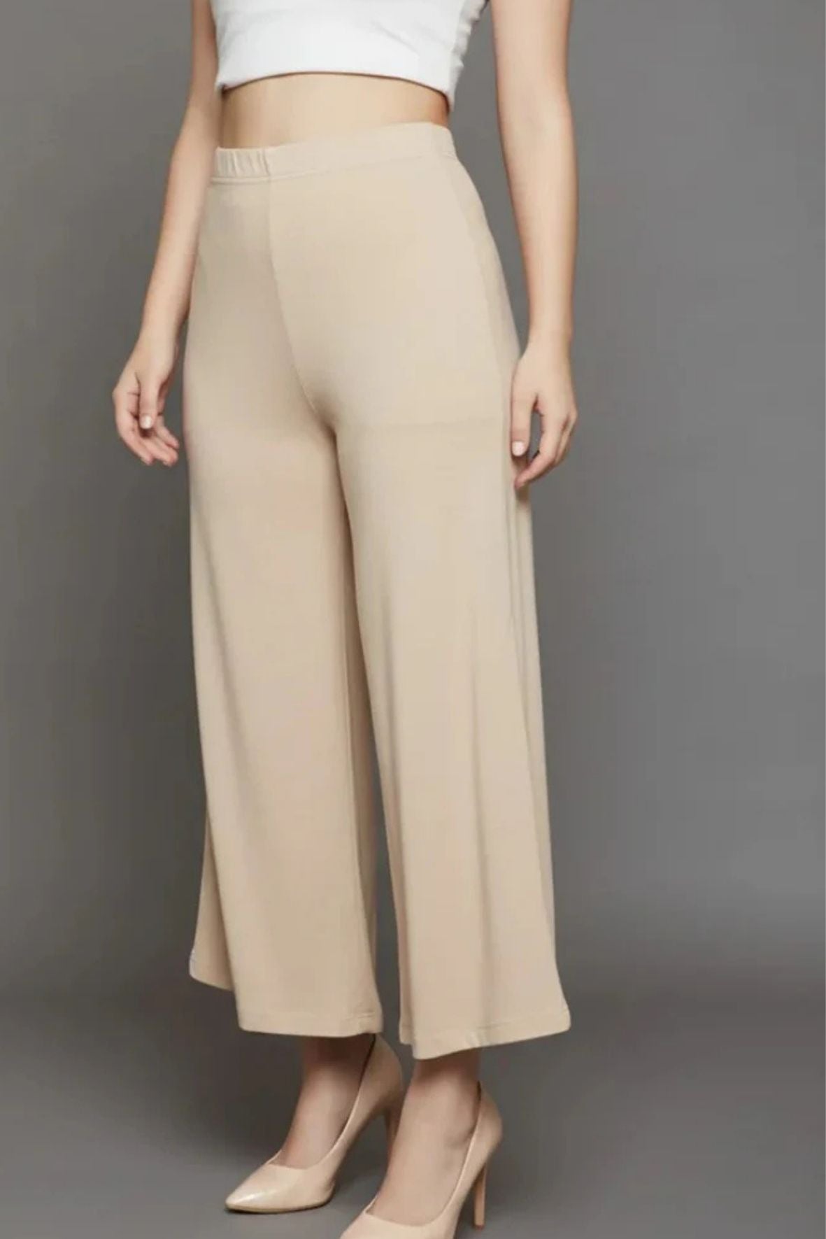 Skin Plain Viscose Palazzo
