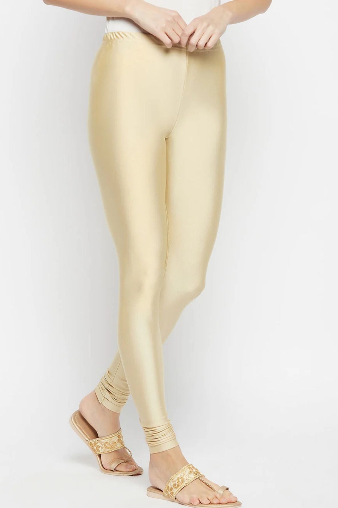 Fawn Metallic Leggings - Chudi Length