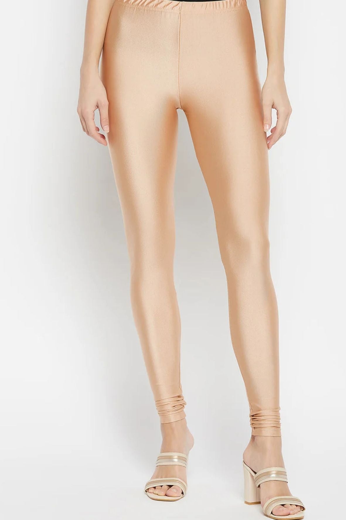Gold Metallic Leggings - Chudi Length