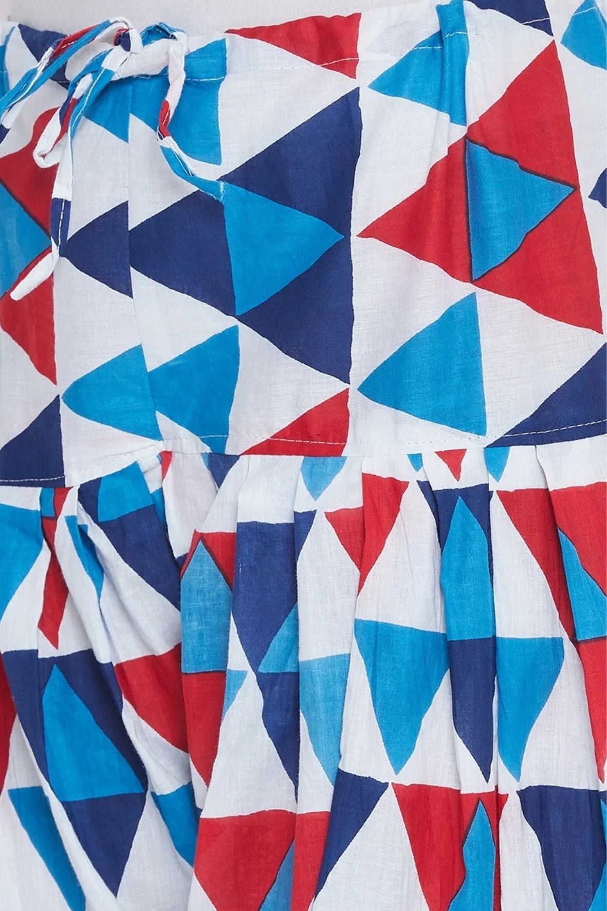 Geometric Pattern Printed Cotton Patiala with Dupatta