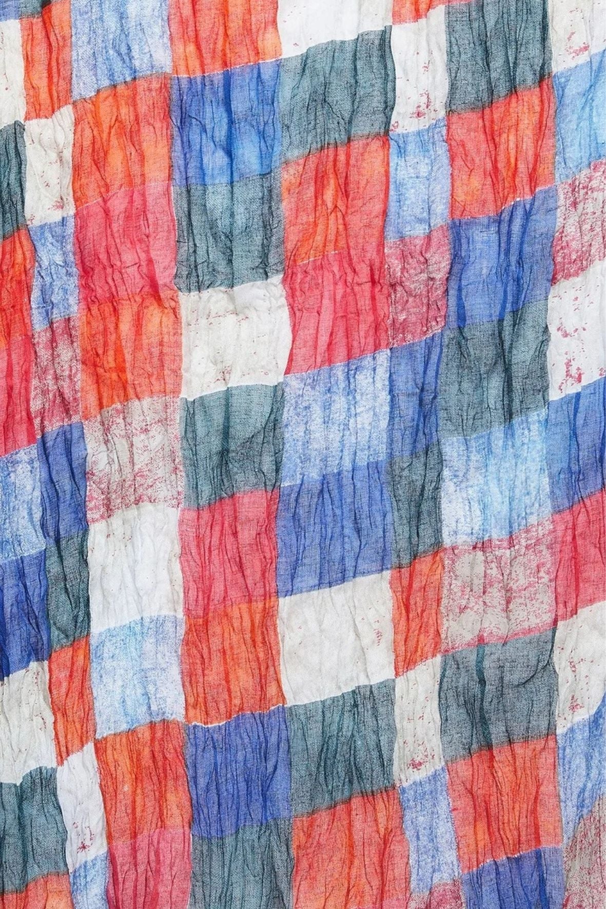 Multicolour Checks Printed Cotton Patiala with Dupatta