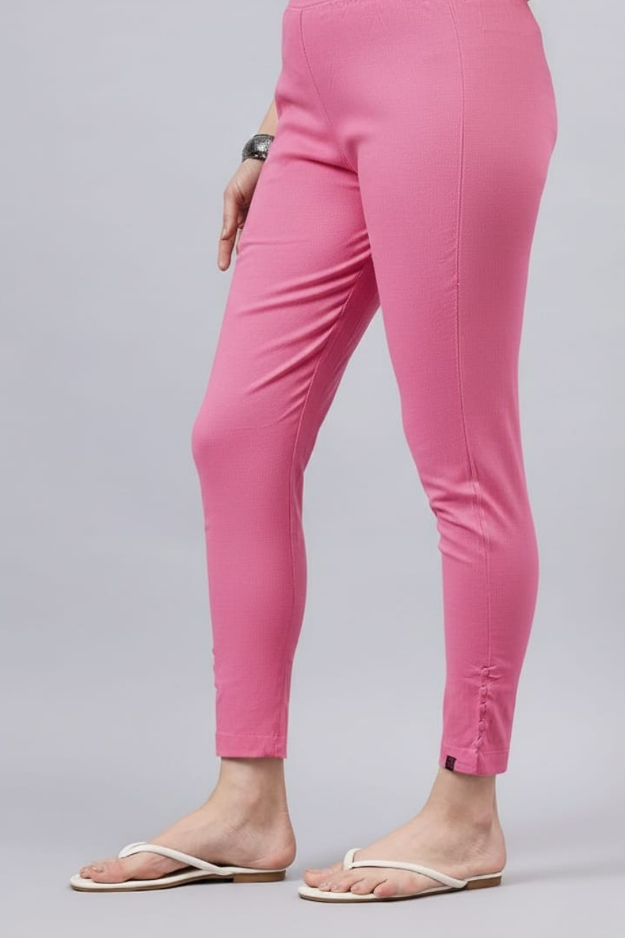 Peach Regular Fit Potli Pants