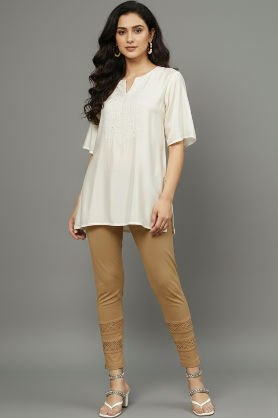 Brown Double Lace Pants