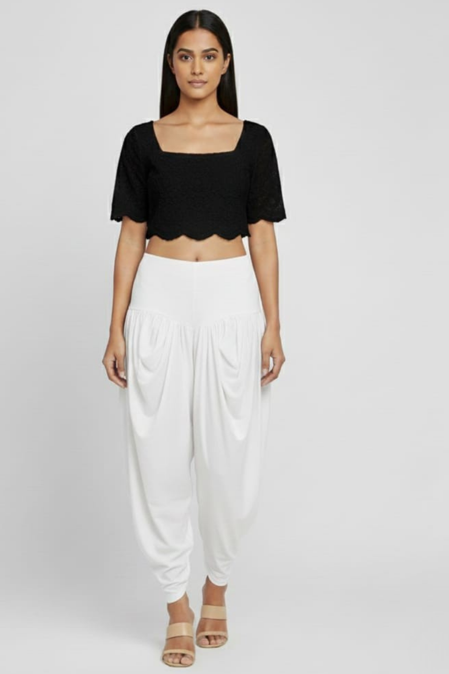 Black Viscose Plain Dhoti