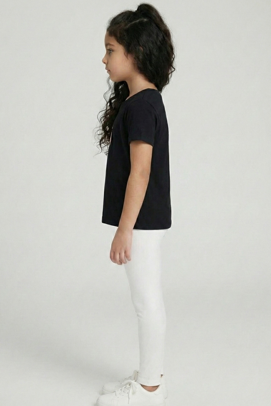 White Metallic Leggings